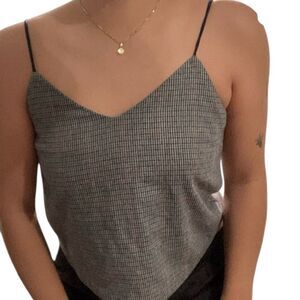 J.O.A. Black and White Patterned Camisole